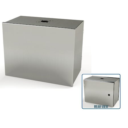 Saginaw Control & Engineering 1/4 Turn Latch Electrical Enclosures, 14 in H, 10 in D, 18 in W, NEMA 3R, 4, 4X, 12, 13 SCE-14HMI1810SSLP